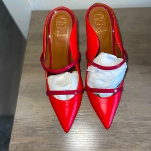 Malone Souliers Maureen 100 Red Leather Stiletto Mule